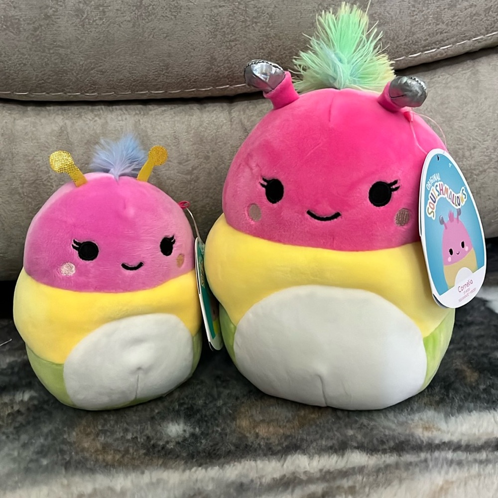 🐛🐛OG Squishmallows Cornelia Set - 7” & 5” from 2021! NWT & SUPER HTF & OG